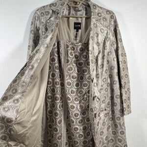 Isabel Toledo for Lane Bryant Linen Blend Dress Coat Set 18 Trench Coat NWT flaw